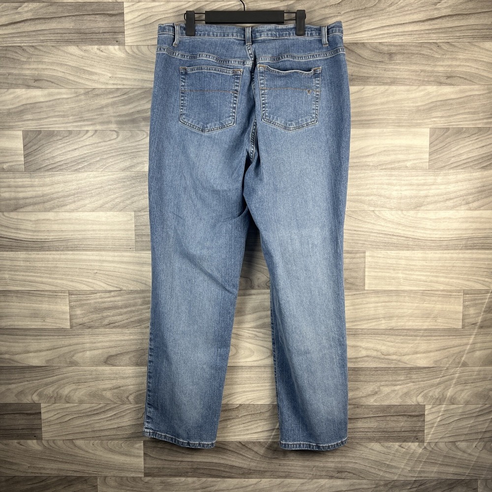 Venezia Womens Mom Jeans Light Wash Blue Plus Sz 18 Relaxed High Rise Straight - Picture 7 of 10